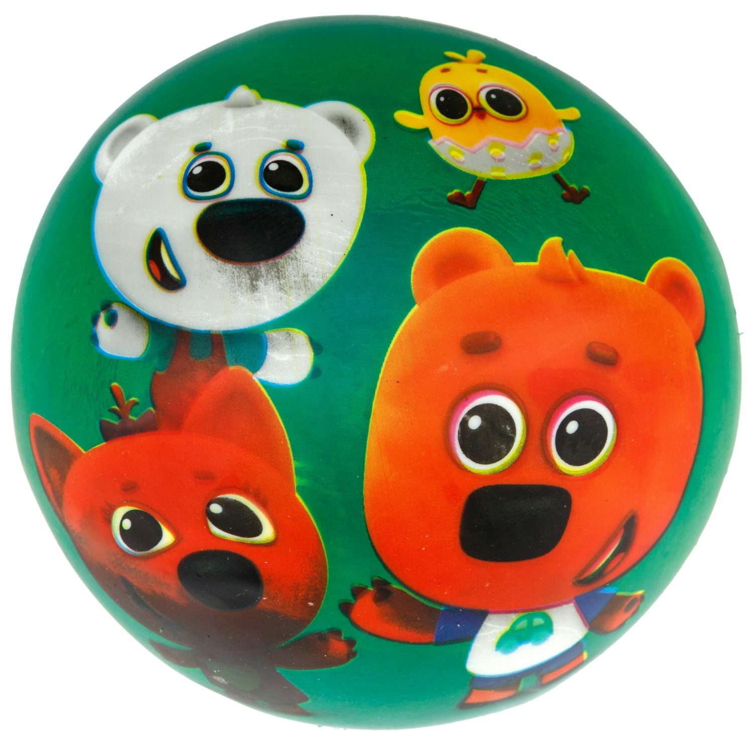 Мяч детский 15 см 1TOY Ми-Ми-Мишки Мини-мишки резиновый надувной для ребенка игрушки для улицы зеленый - фото 1