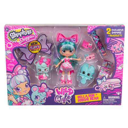 Набор Shopkins Кукла Shoppies Белла Боу + фигурка Shoppet в непрозрачной упаковке (Сюрприз) 56716