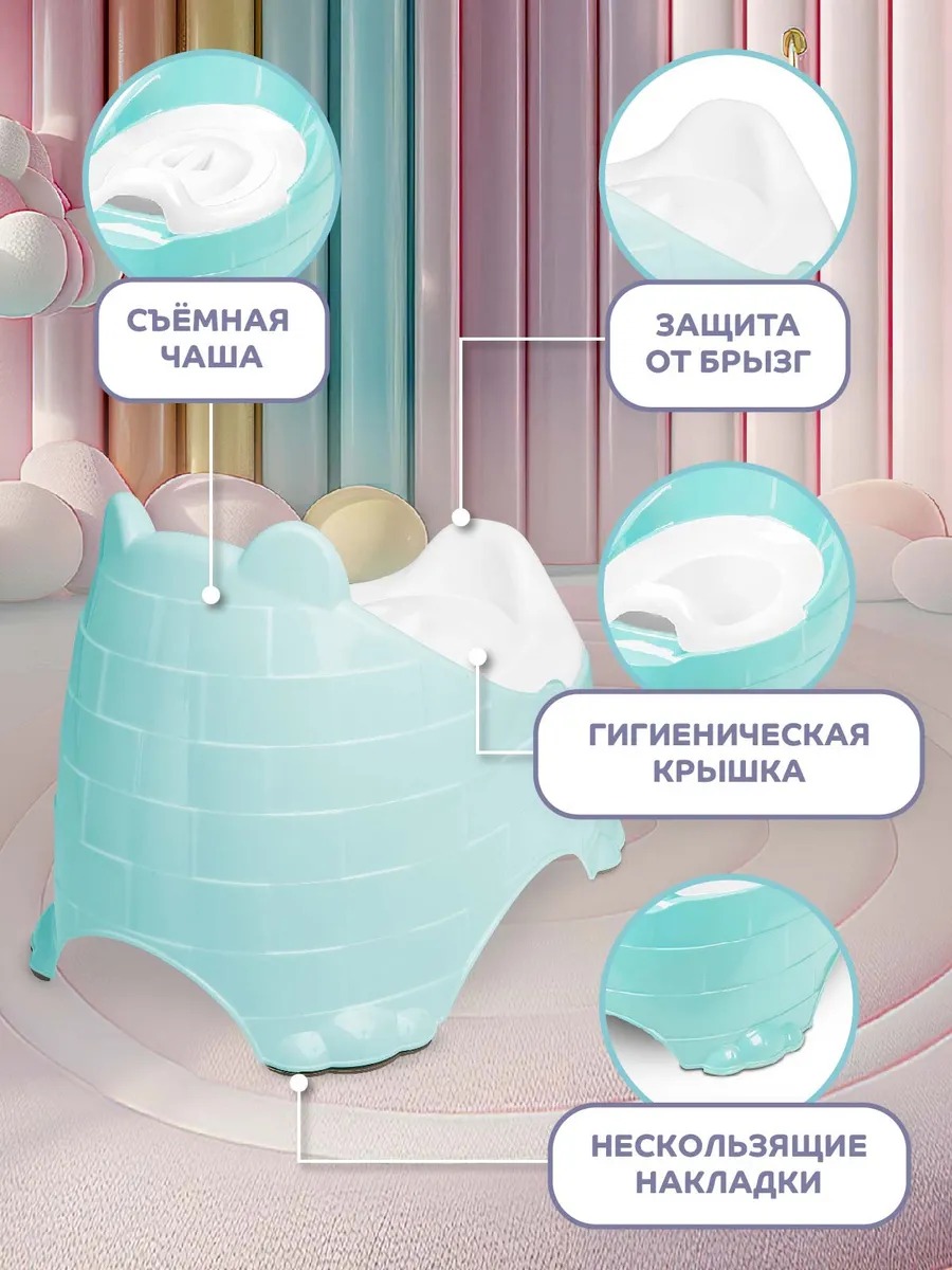 Горшок детский Компания Друзей анатомический с крышкой размер M - фото 3
