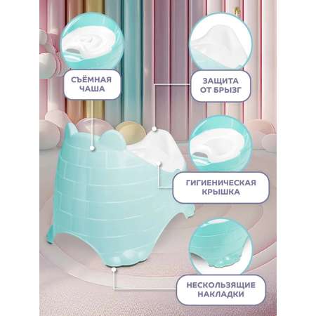 Горшок детский Компания Друзей анатомический с крышкой размер M