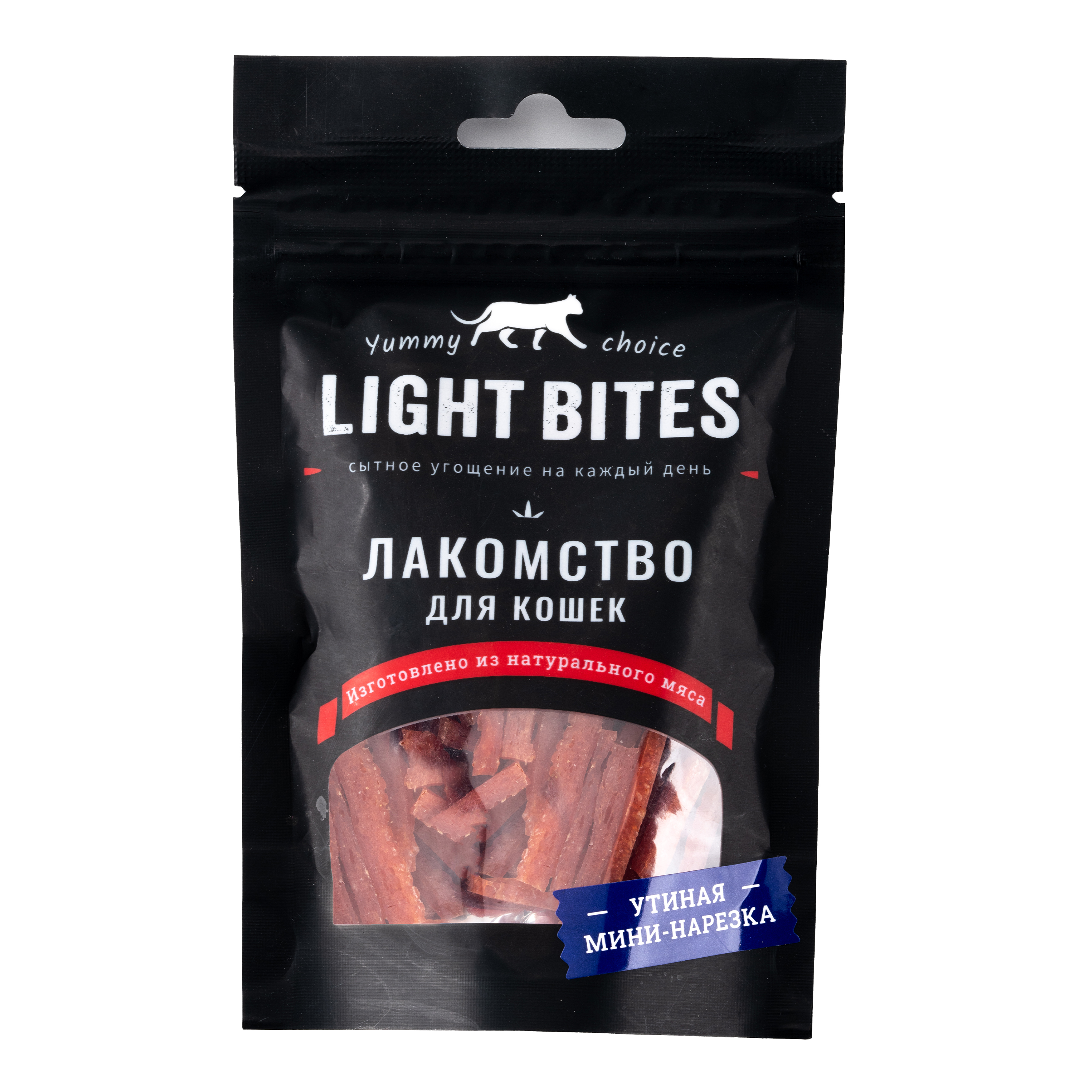 Лакомства для кошек Light Bites 45г Утиная мини нарезка LB016 - фото 1