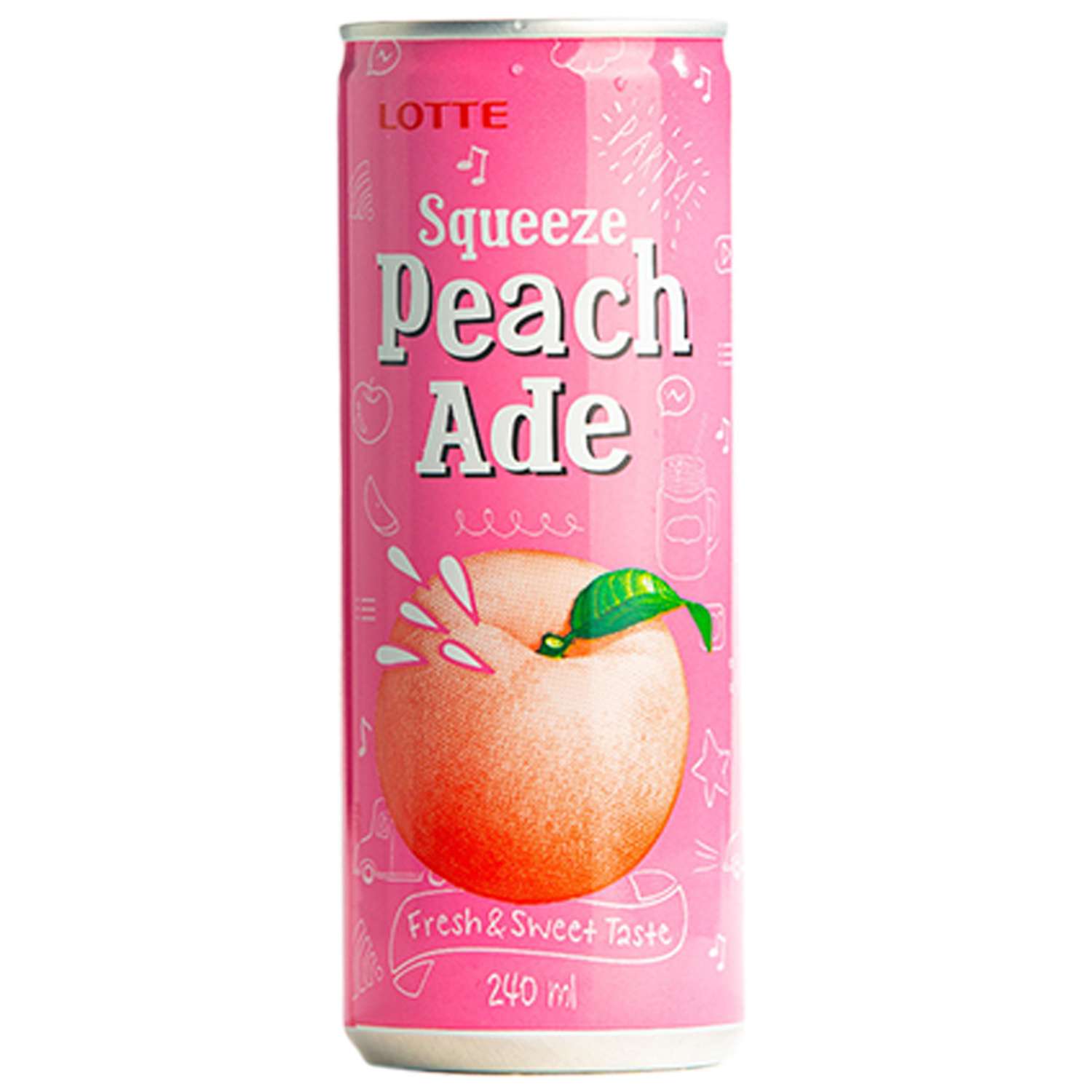 Напиток безалкогольный Lotte Squeeze негазированный персик 0.24л - фото 1