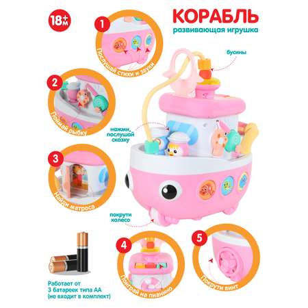 Развивающая игрушка Smart Baby Кораблик музыкальный интерактивный JB0334076