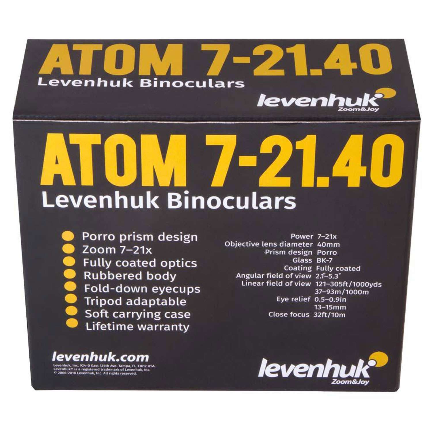Бинокль Levenhuk Atom 7–21x40 - фото 12