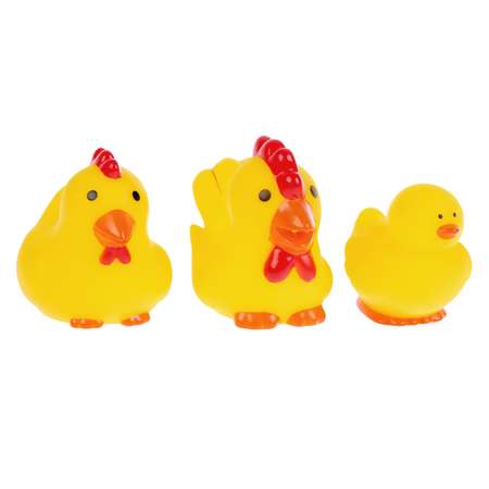 Набор для купания Играем вместе Петух курица и цыплёнок 232644