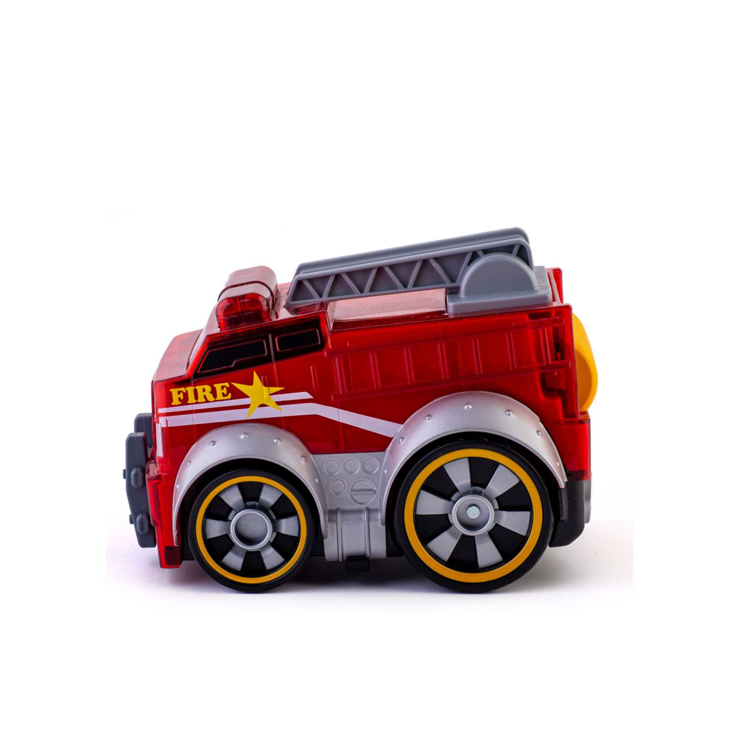 Машинка Bburago Junior Пожарная машина для малышей Push Glow со светом и звуком - фото 4