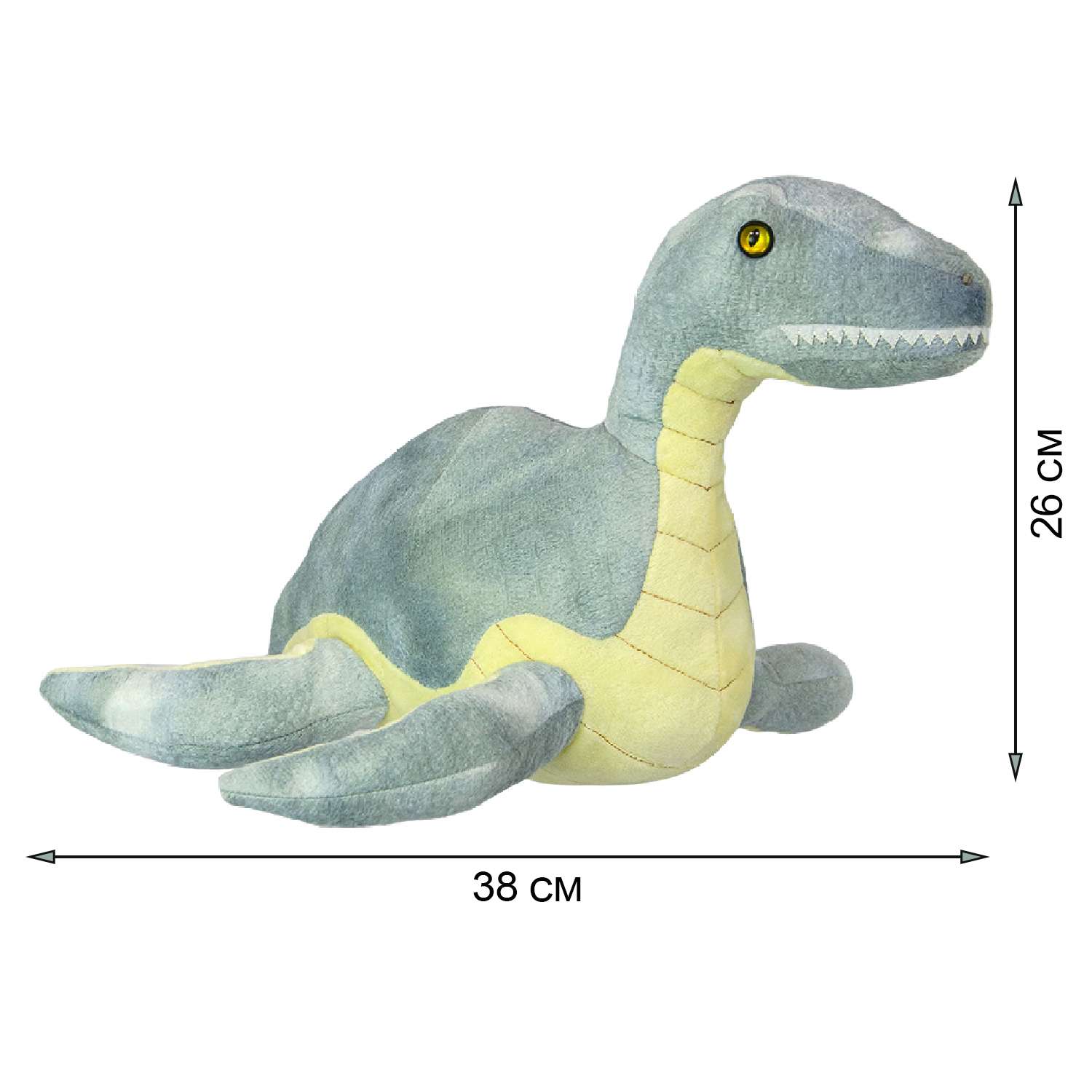 Мягкая игрушка All About Nature Динозавр плезиозавр 40 см - фото 2