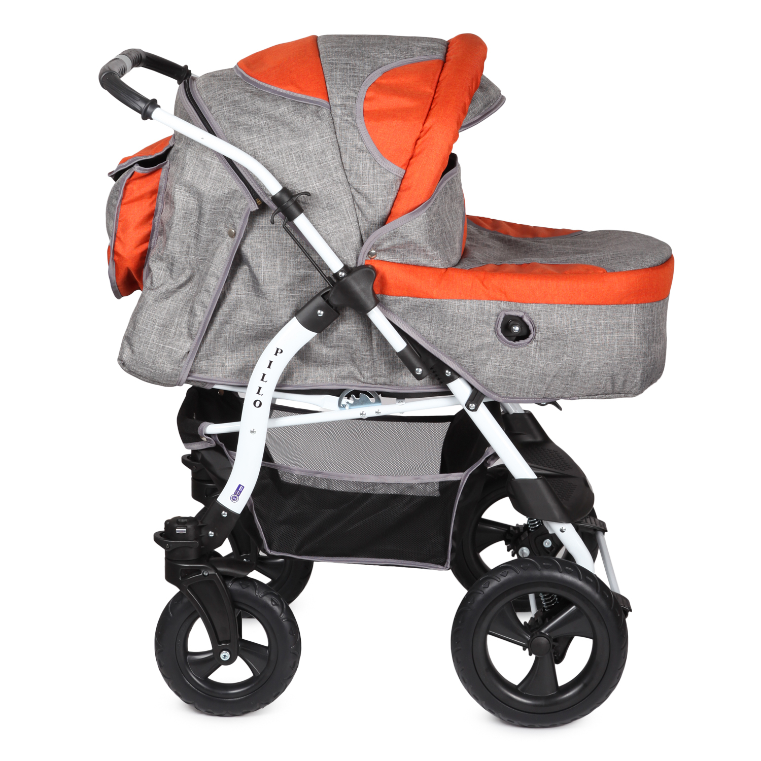 Коляска-трансформер Babyton Grey-Orange - фото 3