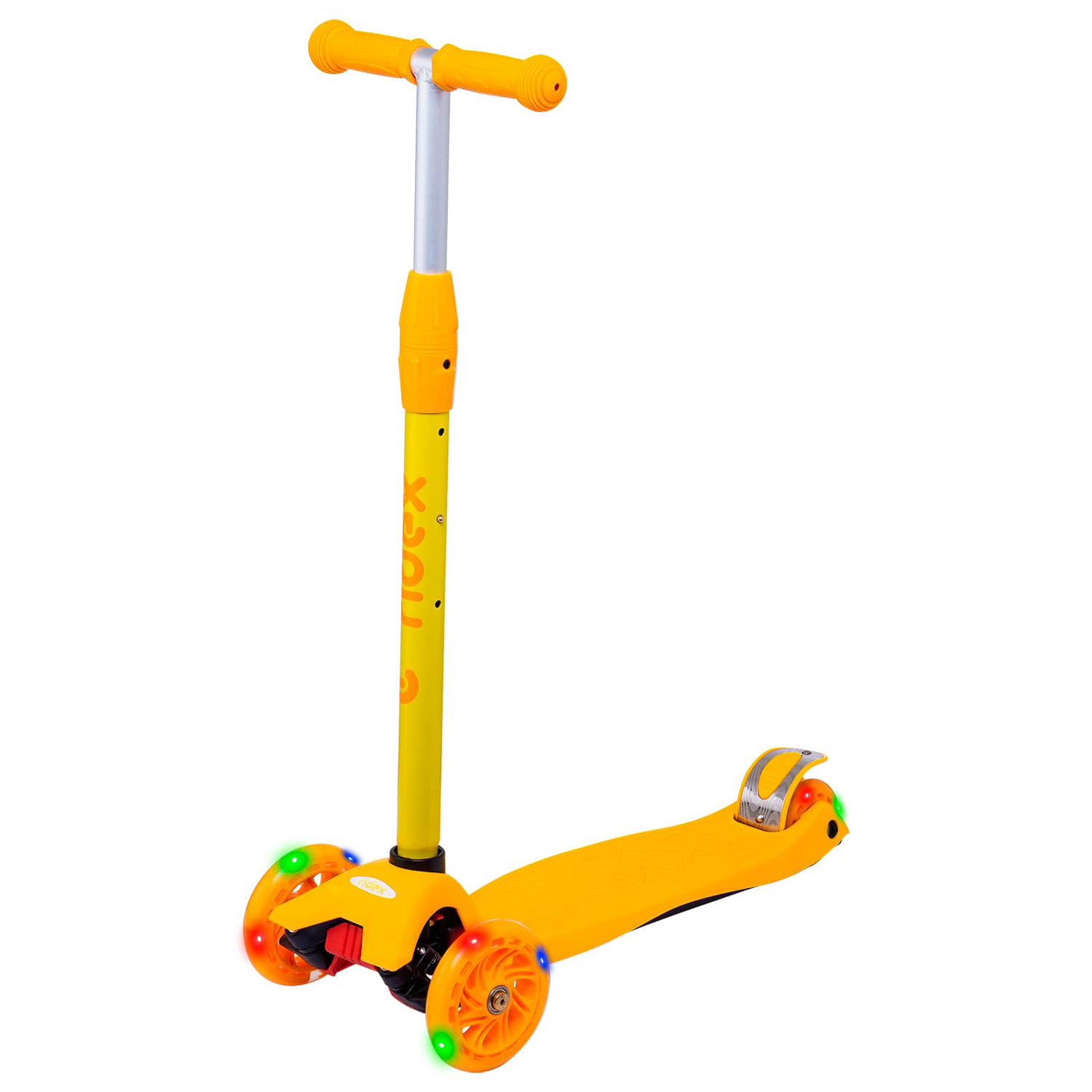 Самокат RIDEX трехколесный 3 wheels scooter Kiko 120/80 yellow/orange - фото 1