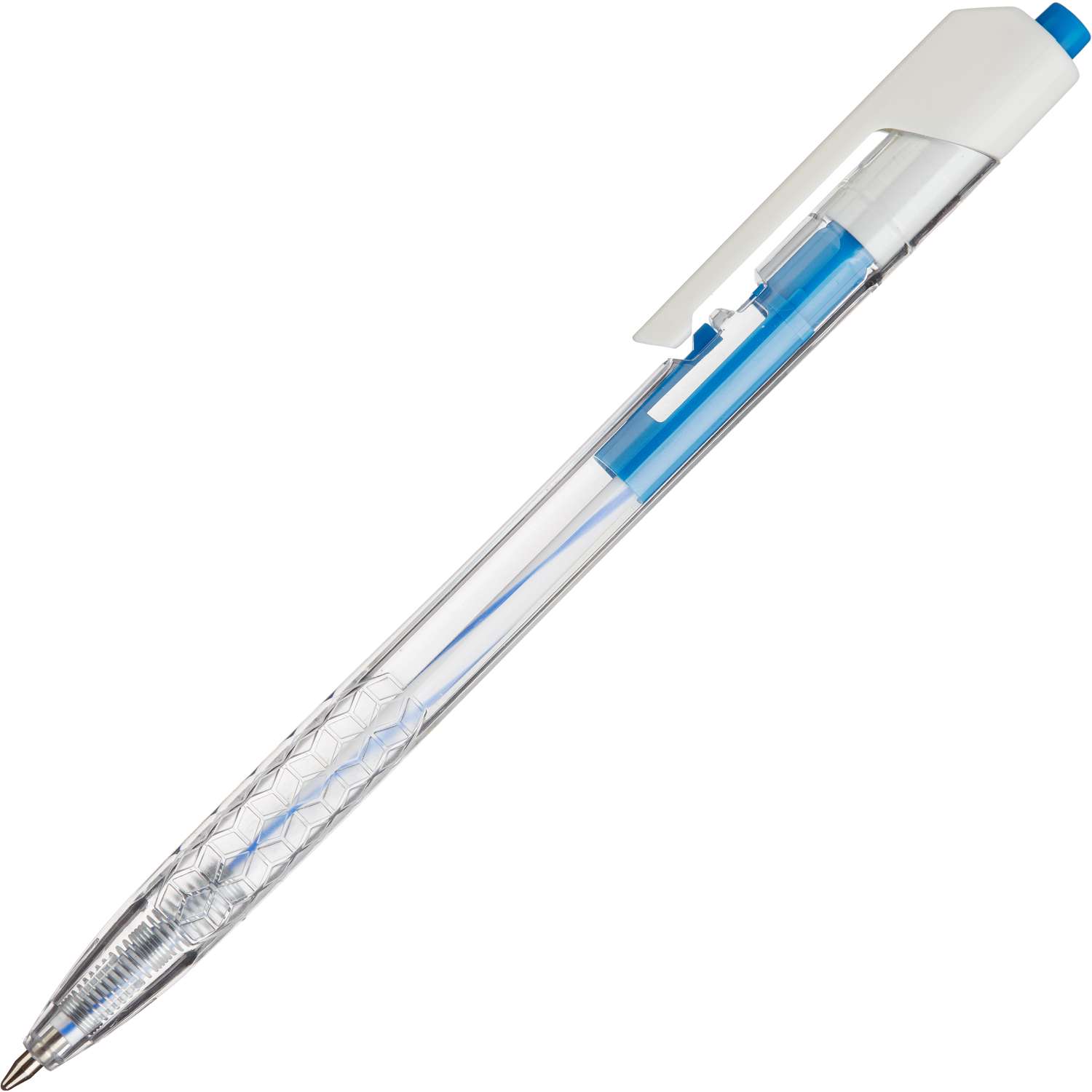 Ручка шариковая Deli автоматическая 07мм Синий - фото 1