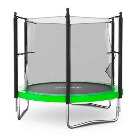 Батут каркасный Simple 8 ft UNIX line Green с внутренней защитной сеткой общий диаметр 244 см до 140 кг