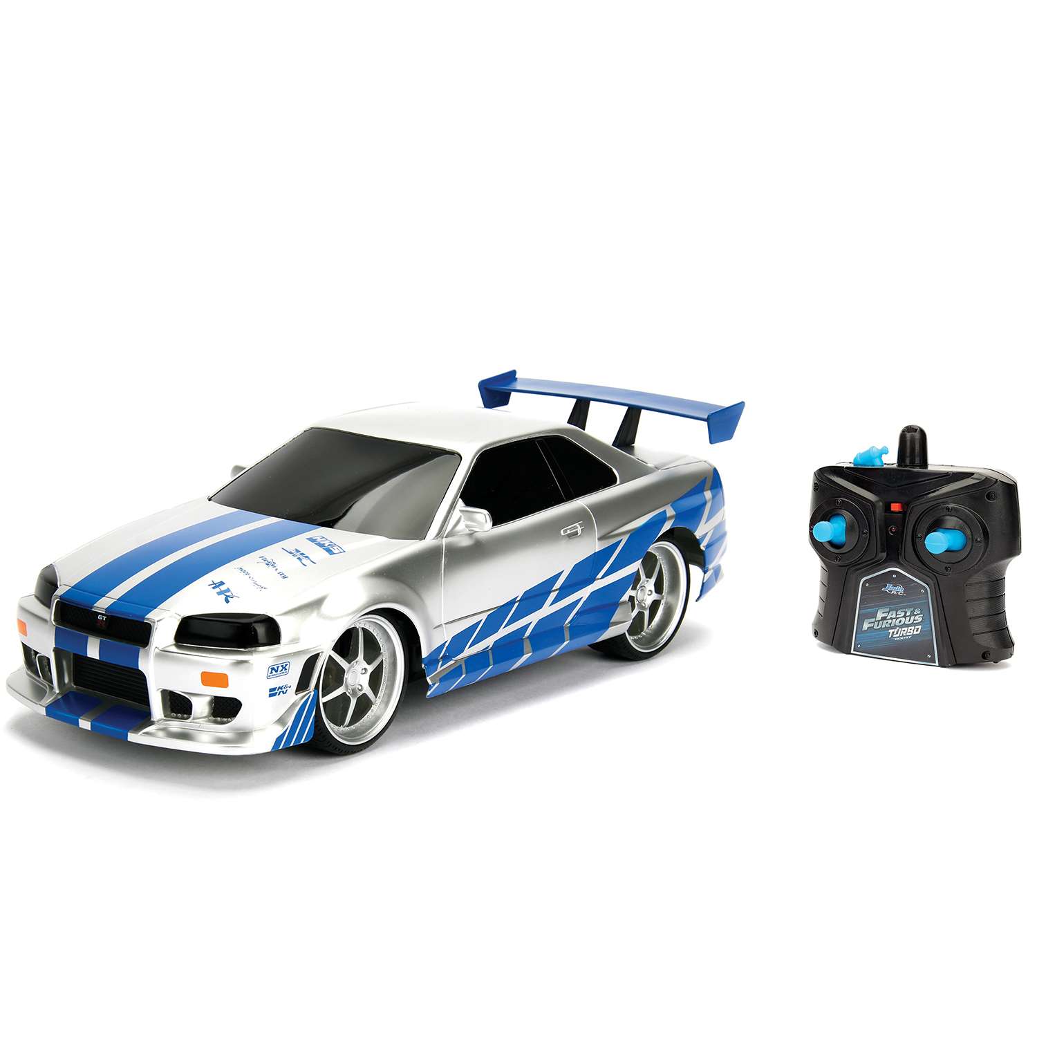 Машина Jada Fast and Furious РУ 1:16 Nissan Skyline GT-R 2002 Серебряная 99370 - фото 1