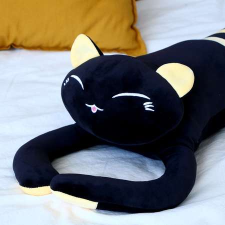 Мягкая игрушка Sima-Land подушка «Кот» 70 см цвет чёрно-жёлтый