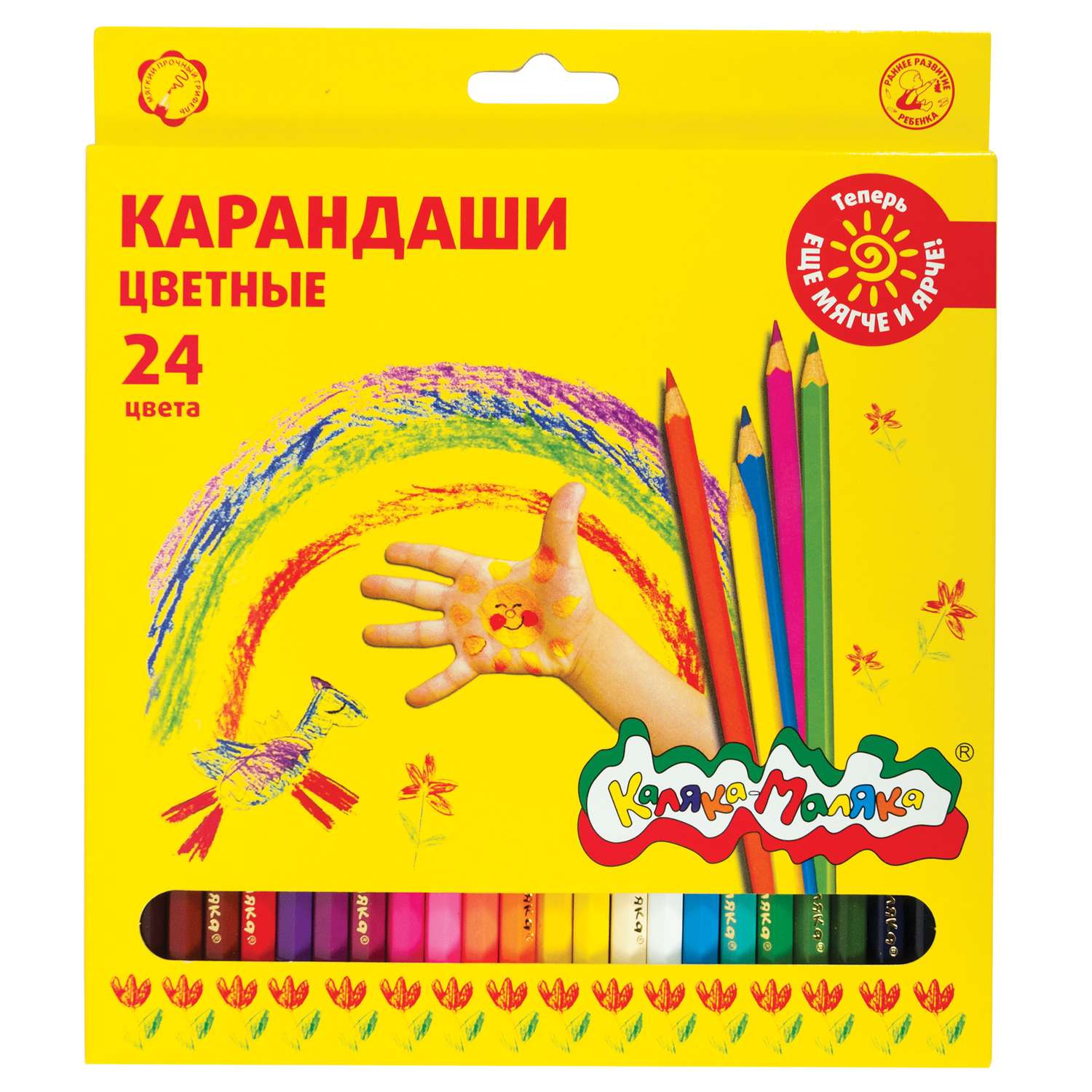 Карандаши цветные Каляка-Маляка 24 цвета шестигранные - фото 1