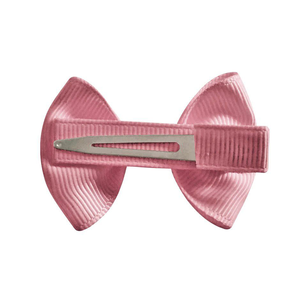 Заколка Milledeux Bowtie Bow со стразом мини кварцевый розовый - фото 2