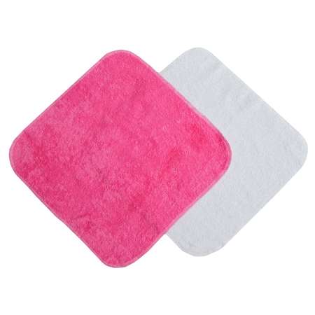 Полотенце-салфетка для кормления Amarobaby Soft Care 2шт Белый-Розовый