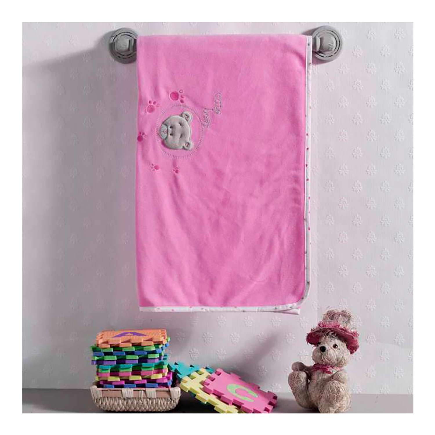 Плед флисовый Kidboo Cute Bear 80*120 см Розовый - фото 2