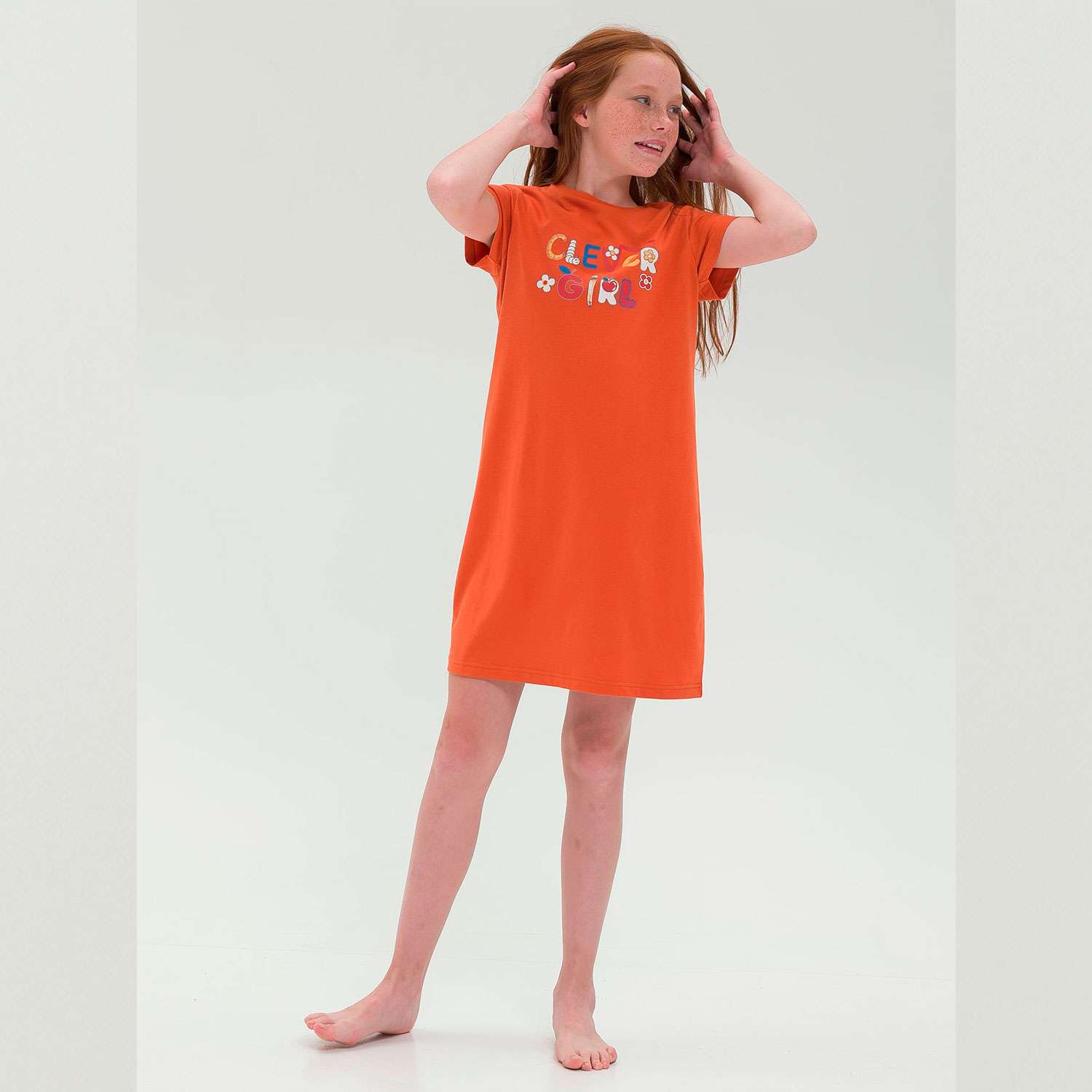 Ночная сорочка PELICAN WFDT4301U/Оранжевый(31) - фото 1