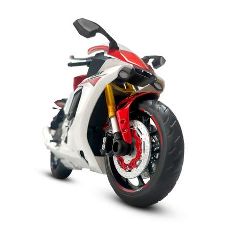 Машинка металлическая АВТОпанорама игрушка детская мотоцикл 1:12 Yamaha YZF-R1 красный свободный ход