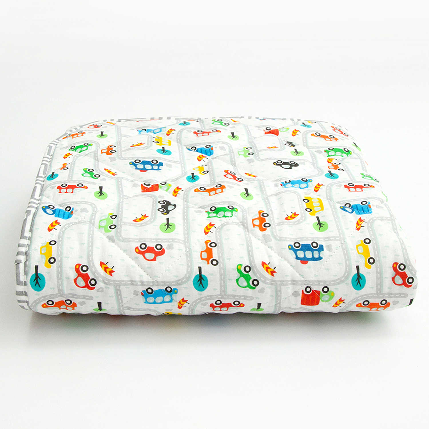 Коврик Amarobaby Soft Mat Дорога стеганный Серый - фото 3