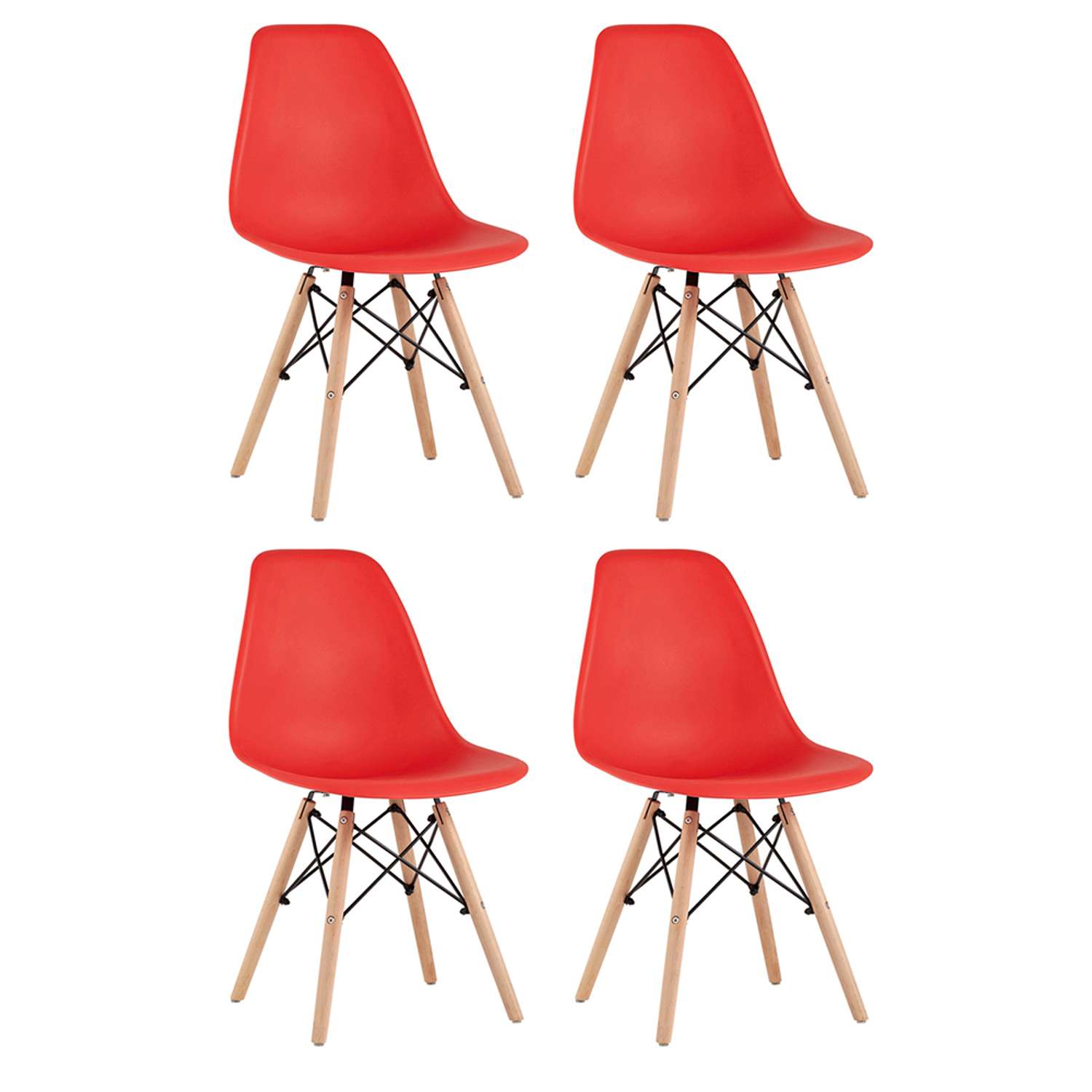 Комплект стульев Stool Group DSW Style красный - фото 2