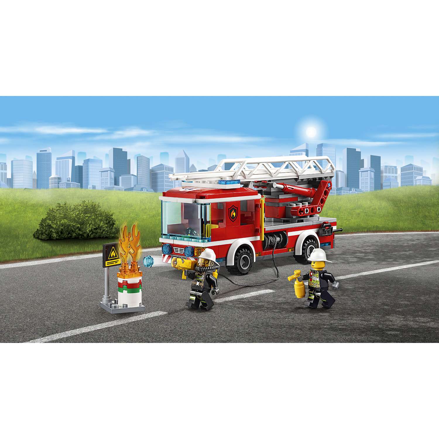 Конструктор LEGO City Fire Пожарный автомобиль с лестницей (60107) - фото 4