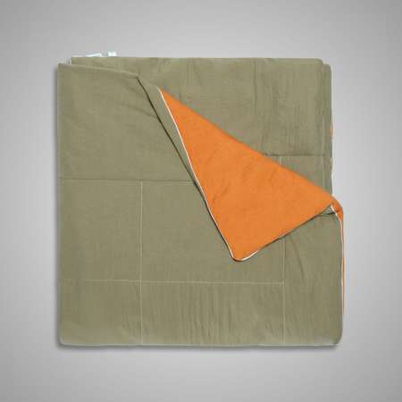 Одеяло SONNO TWIN евро размер 200х220 см цвет оранжевый оливковый