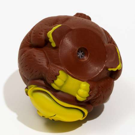 Игрушка Пижон пищащая «Обезьянка» 8х6 см тёмно-коричневая