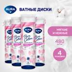 Ватные диски AURA 120шт х 4шт