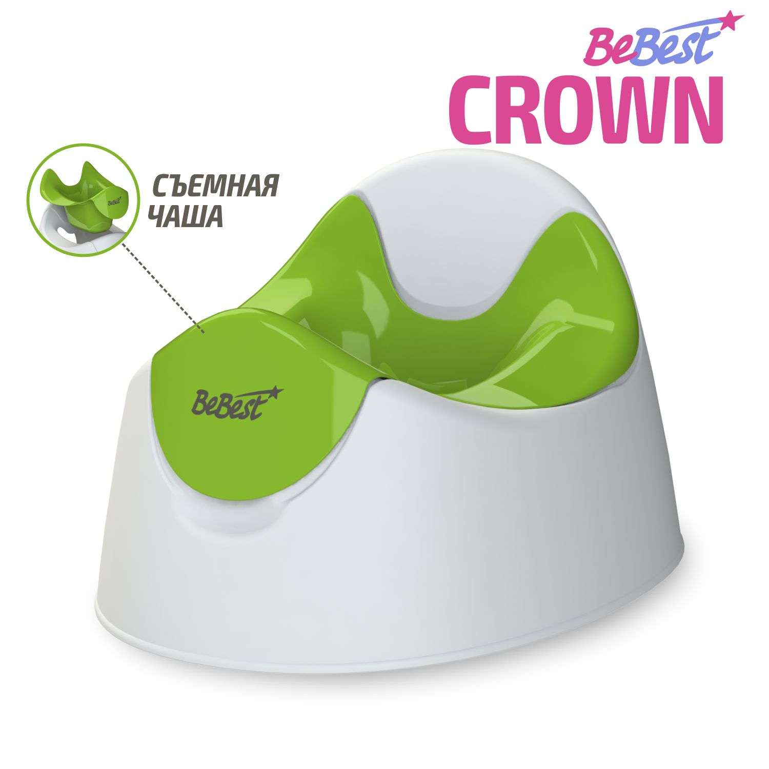 Горшок детский BeBest Crown белый - фото 1
