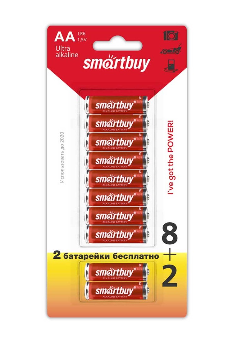 Элемент питания Smartbuy LR6 - 10 шт. в упаковке - фото 1