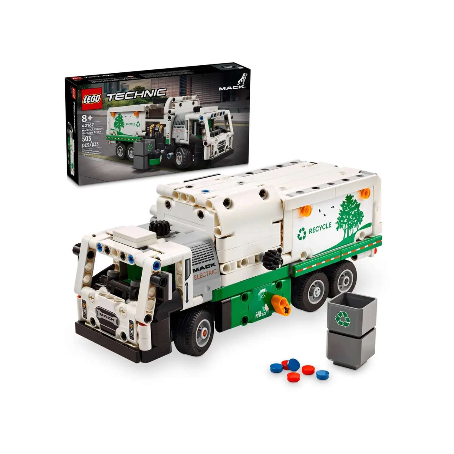 Конструктор LEGO Technic Электрический мусоровоз Mack LR 42167 - фото 1