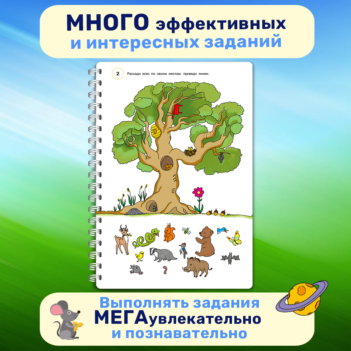 Книга Айфолика Многоразовая тетрадь Тренируем мозг для детей 5-6 лет + 8 плавающих фломастеров - фото 2