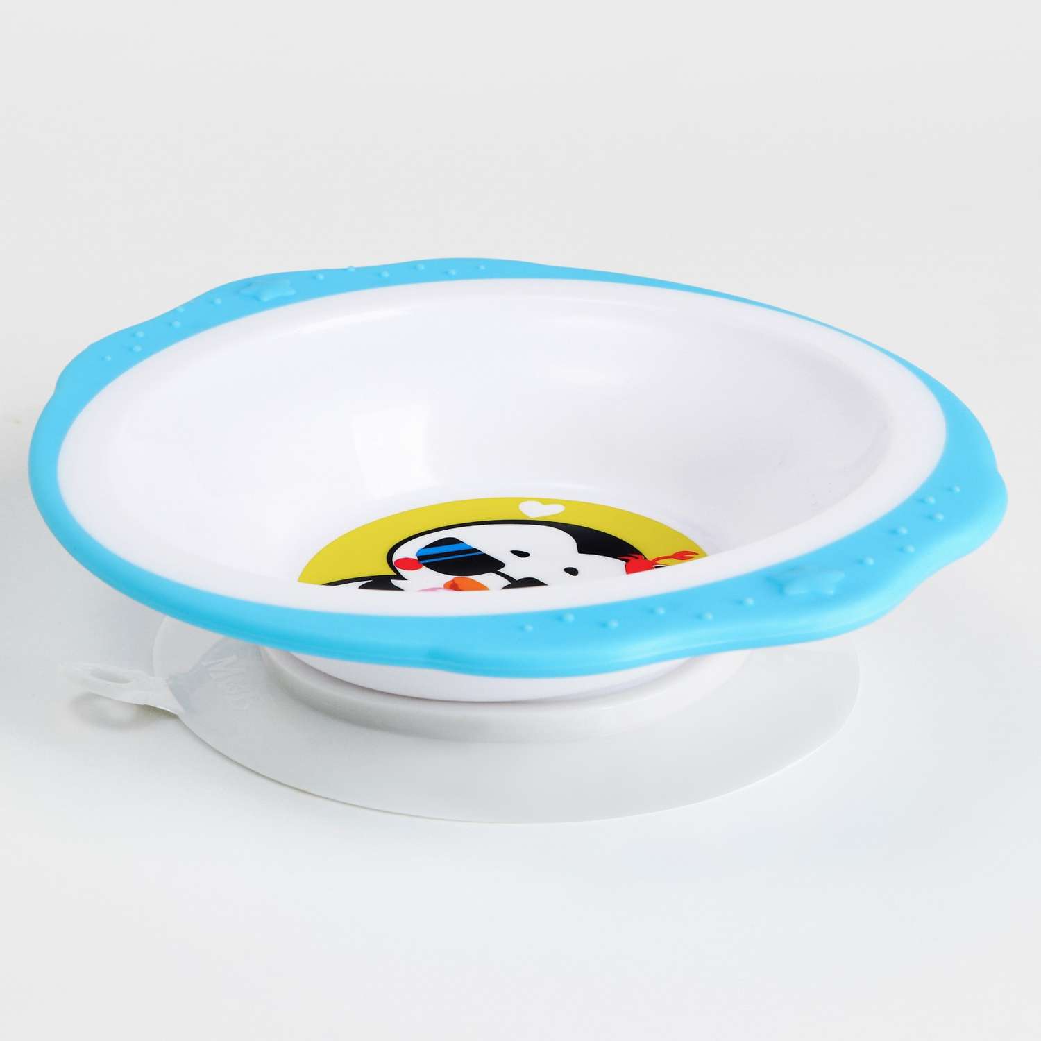 Набор детской посуды Mum and Baby «Пингвинчик» тарелка на присоске 250 мл вилка ложка - фото 4