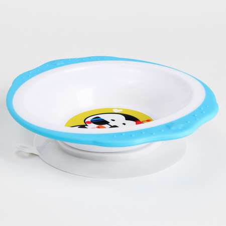Набор детской посуды Mum and Baby «Пингвинчик» тарелка на присоске 250 мл вилка ложка