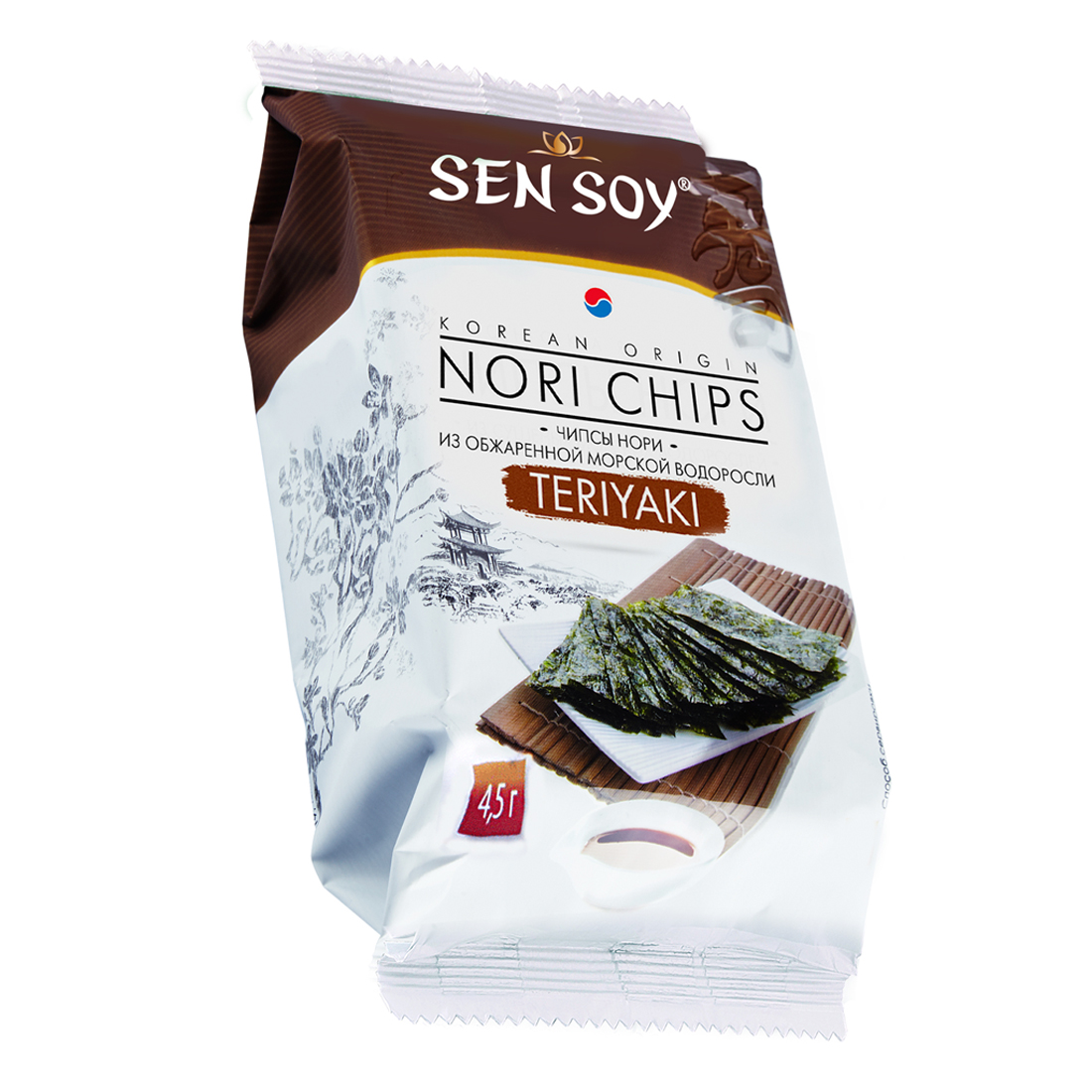 Чипсы Sen Soy Teriyaki морские водоросли 4.5гр 00000040628 - фото 1