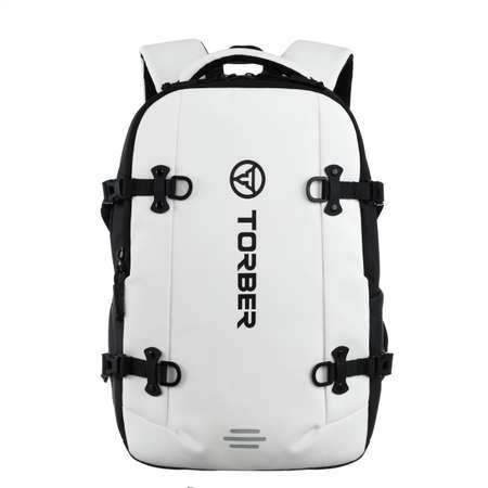 Рюкзак TORBER Xtreme спортивный белый чёрный с отделением для ноутбука