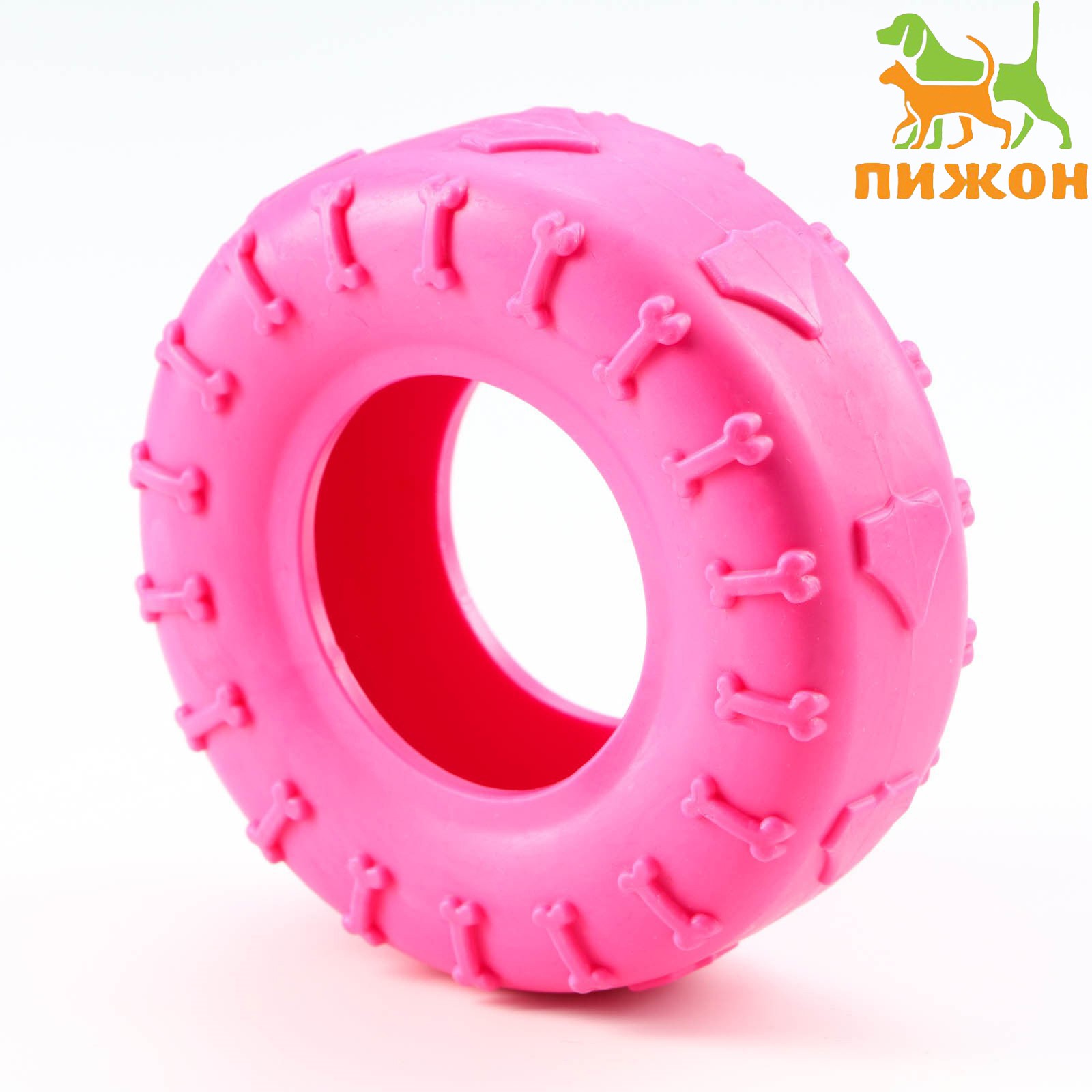 Игрушка Пижон жевательная для собак «Шина» 9 см розовая - фото 1