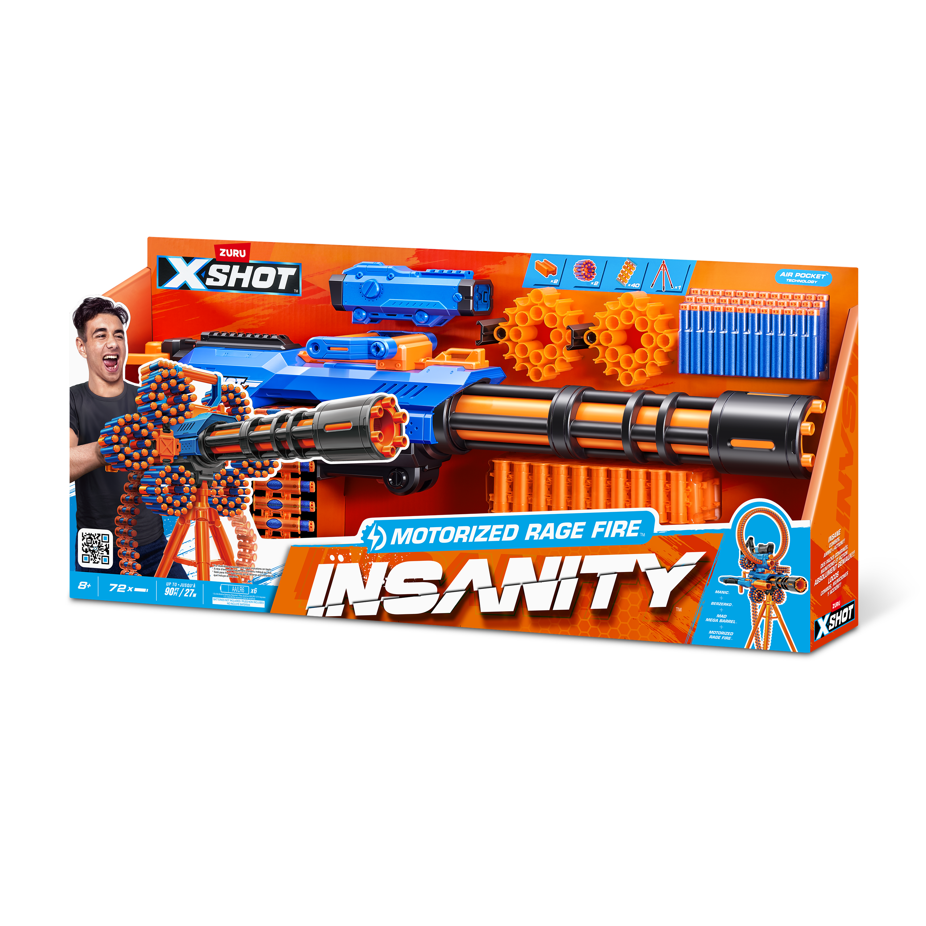 Набор игровой X-Shot Insanity Motorized Age Fire Gatlin Gun 36605 - фото 14