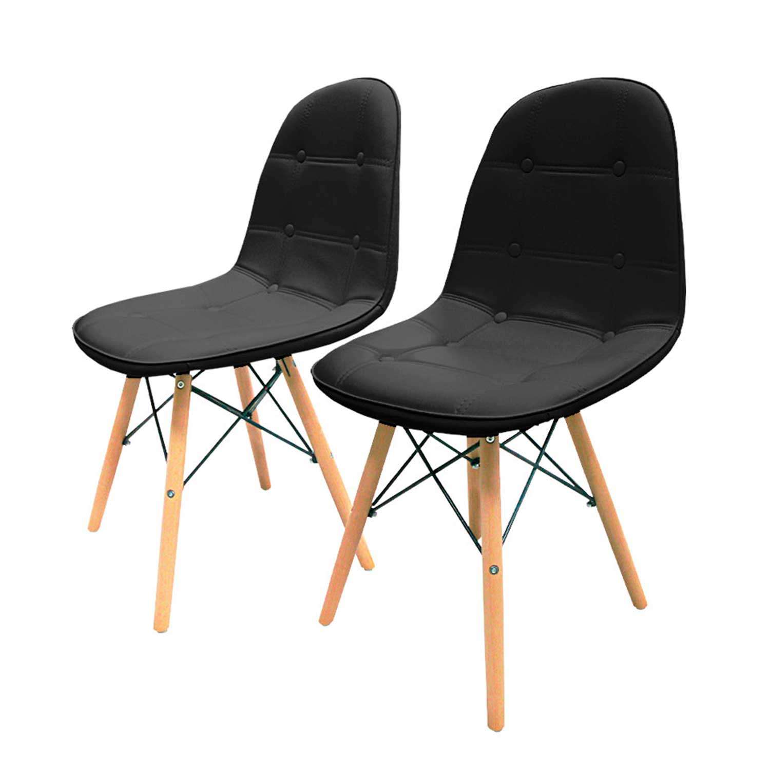 Набор стульев мягких 2шт SOKOLTEC HW9002-2BK - фото 1