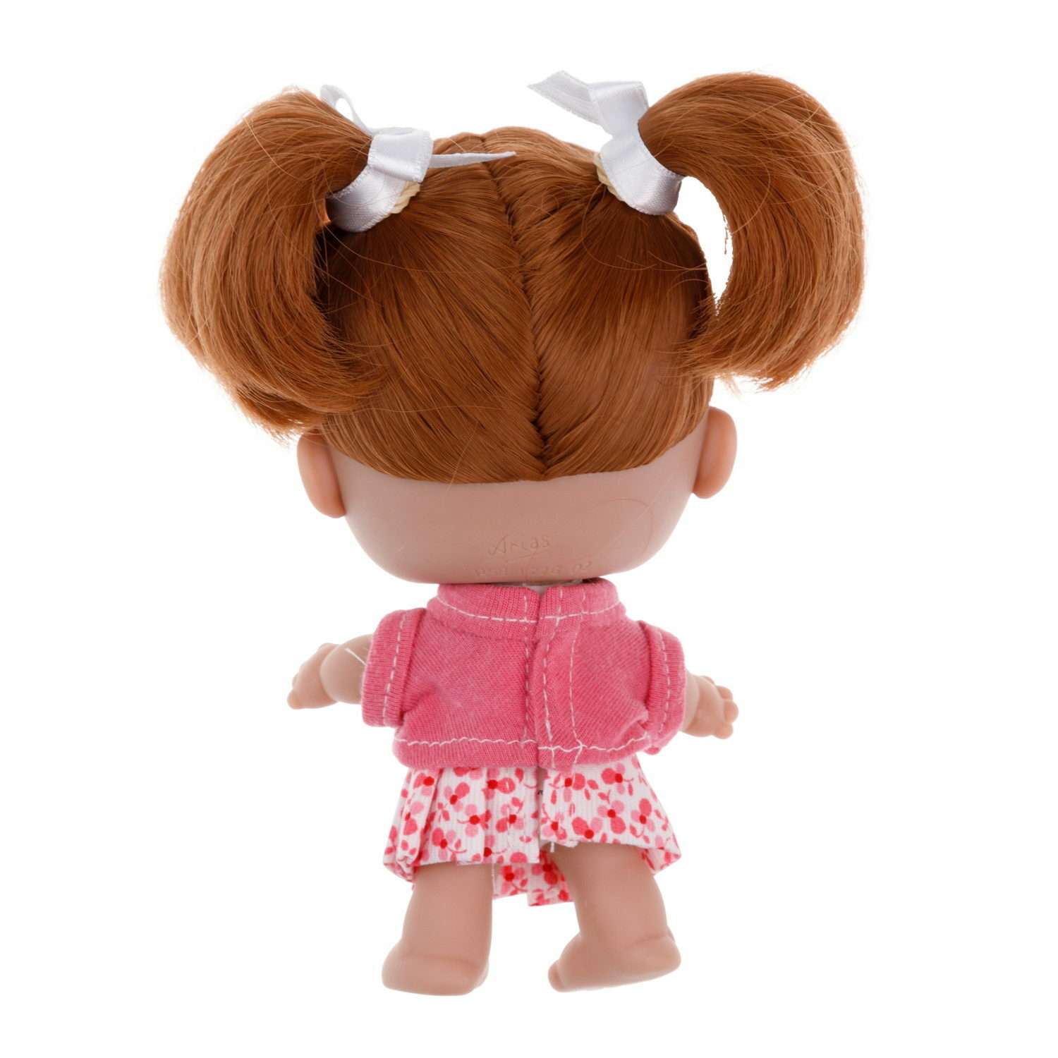 Кукла Arias elegance pequitas с рыжими волосами c cоской в юбке в цветочек и розовой кофточке 17 см Т19780-7 - фото 4