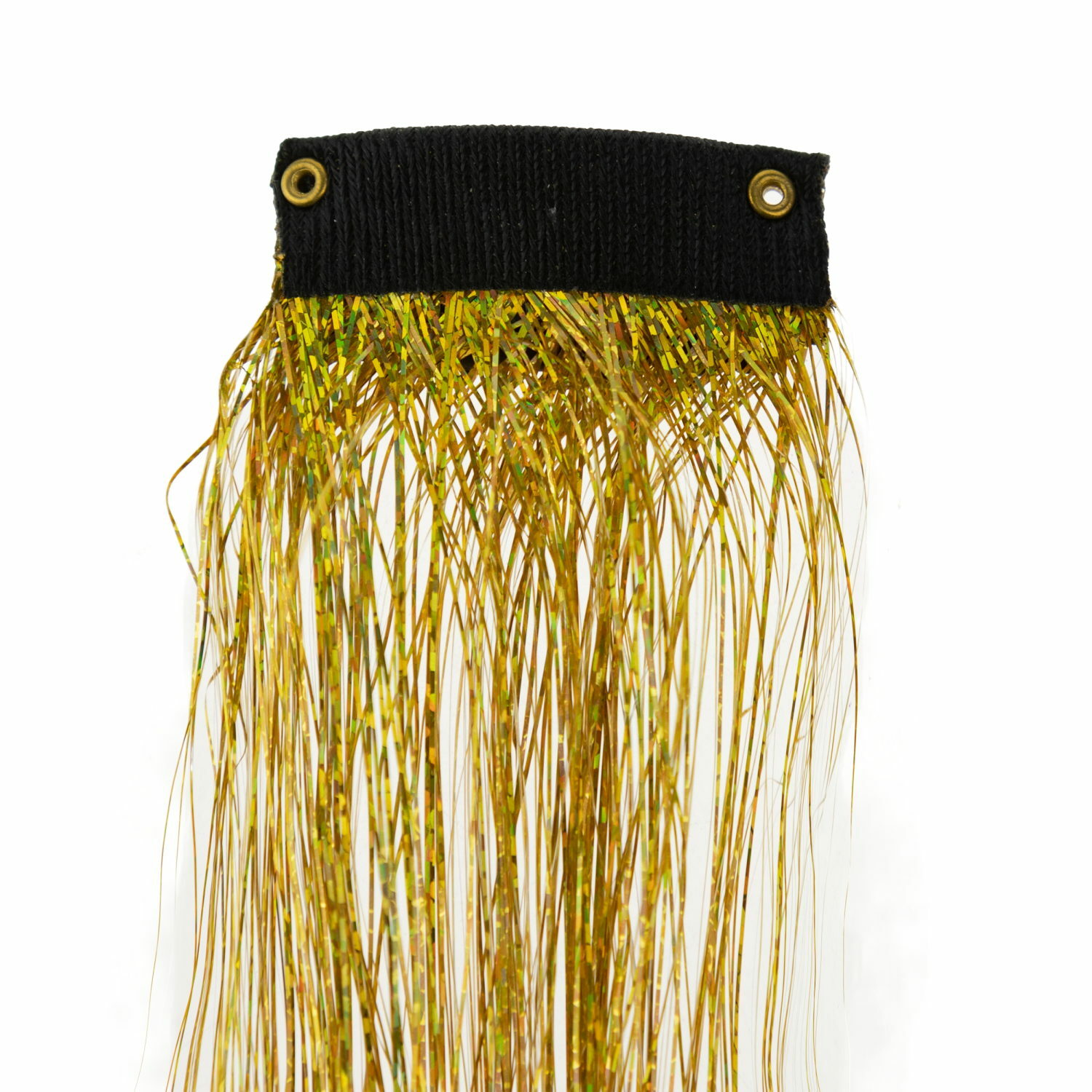 Цветные пряди для волос Lukky Fashion на заколках искусственные детские блестящие золотые 60 см аксессуары для девочек - фото 7