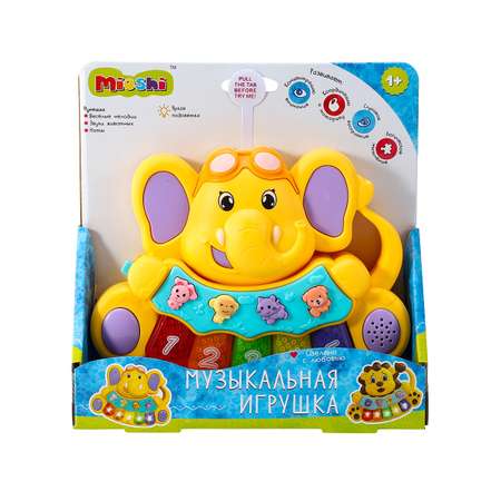 Музыкальная игрушка Mioshi Добрый слоник (18х19 см)