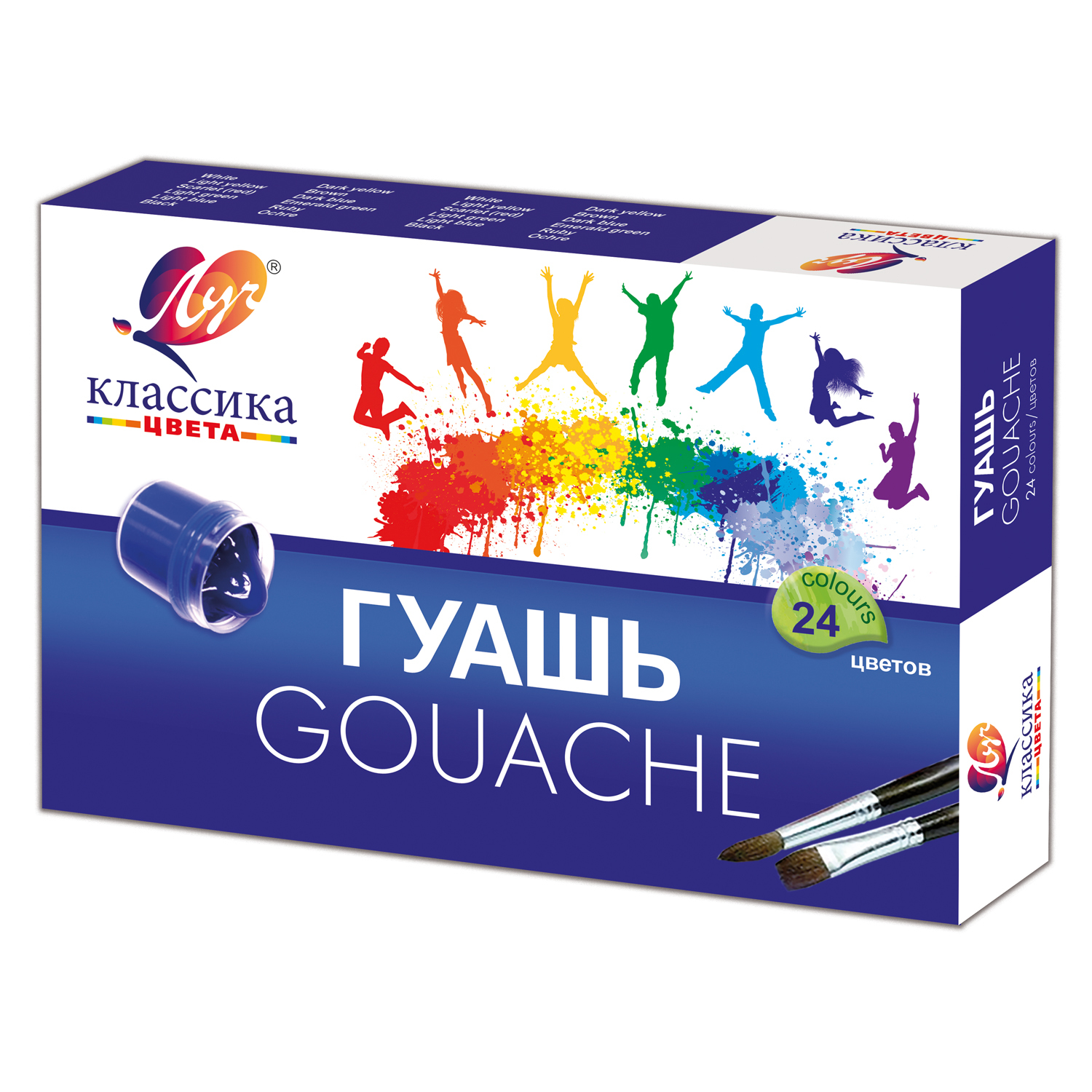 Гуашь Луч Классика 24цвета 28С 1681-08 купить по цене 787 ₽ в  интернет-магазине Детский мир