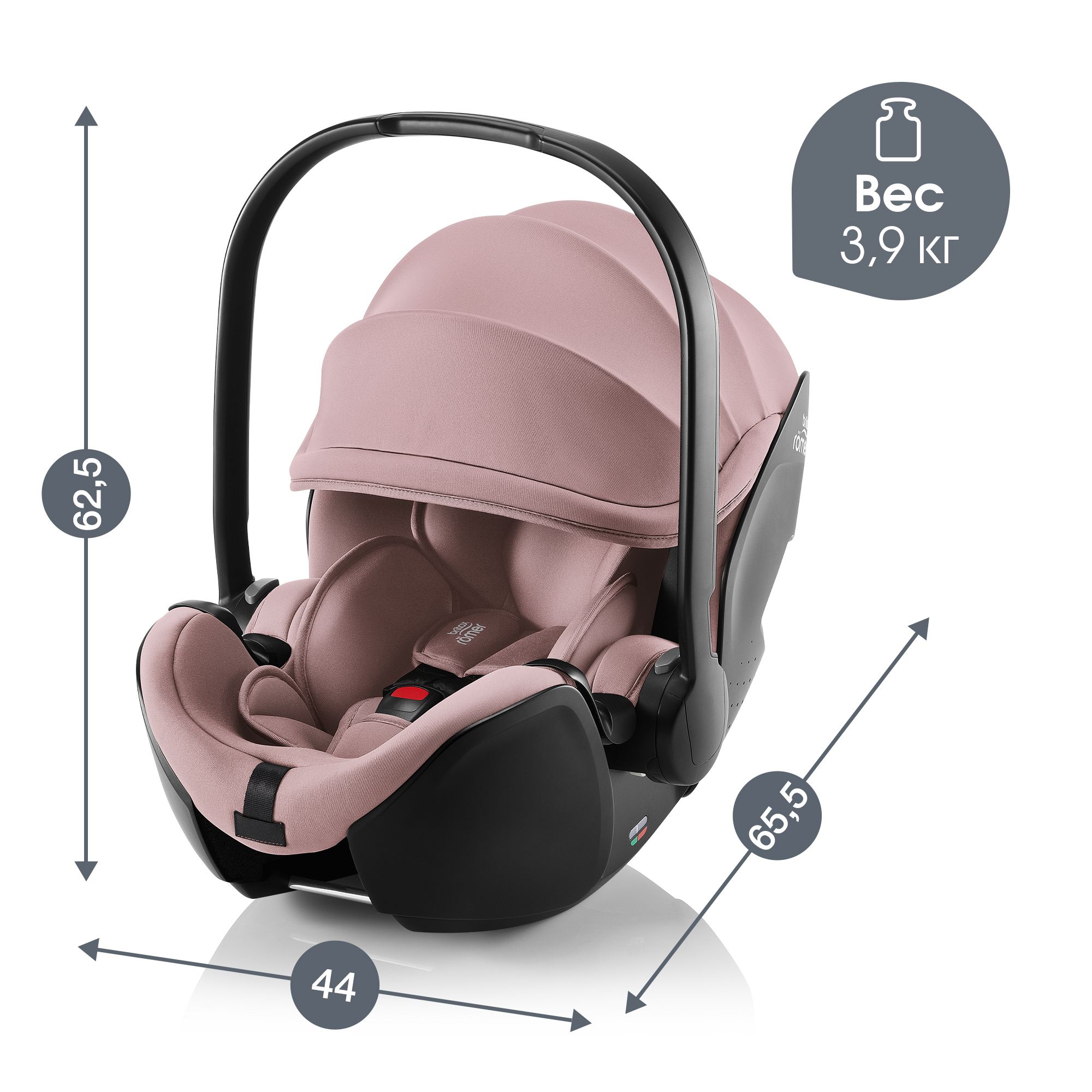 Детское автокресло Britax Roemer BABY-SAFE PRO Dusty Rose для новорожденных - фото 12