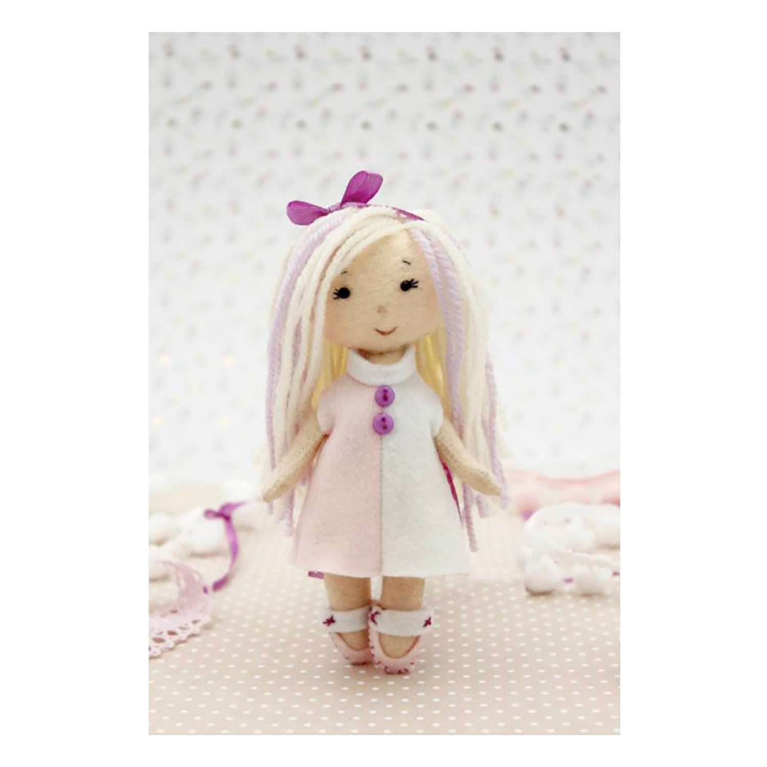 Набор для творчества Кукла Перловка изготовление куклы из фетра Малышка Мия 15 см - фото 1