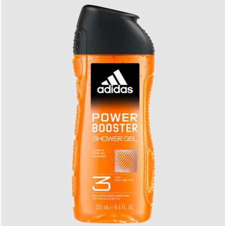 Гель для душа Adidas Male Power Booster мужской 3в1