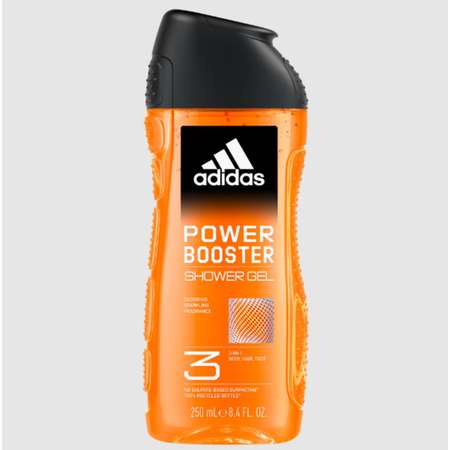 Гель для душа adidas Male Power Booster мужской 3в1