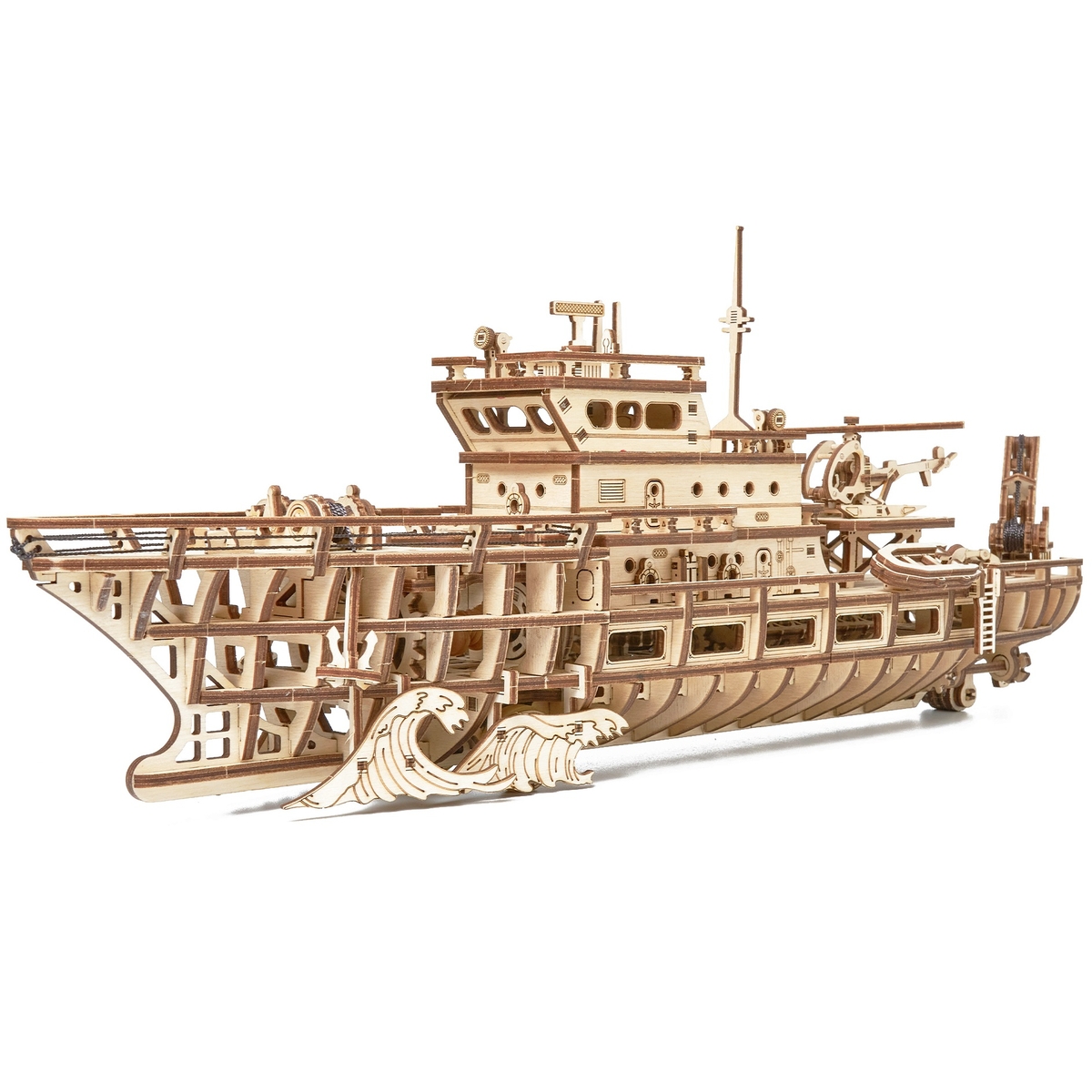Сборная модель Wood Trick Исследовательская Яхта. Корабль - фото 13
