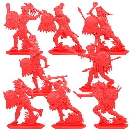 Набор солдатиков Воины и Битвы Ацтеки красный цвет